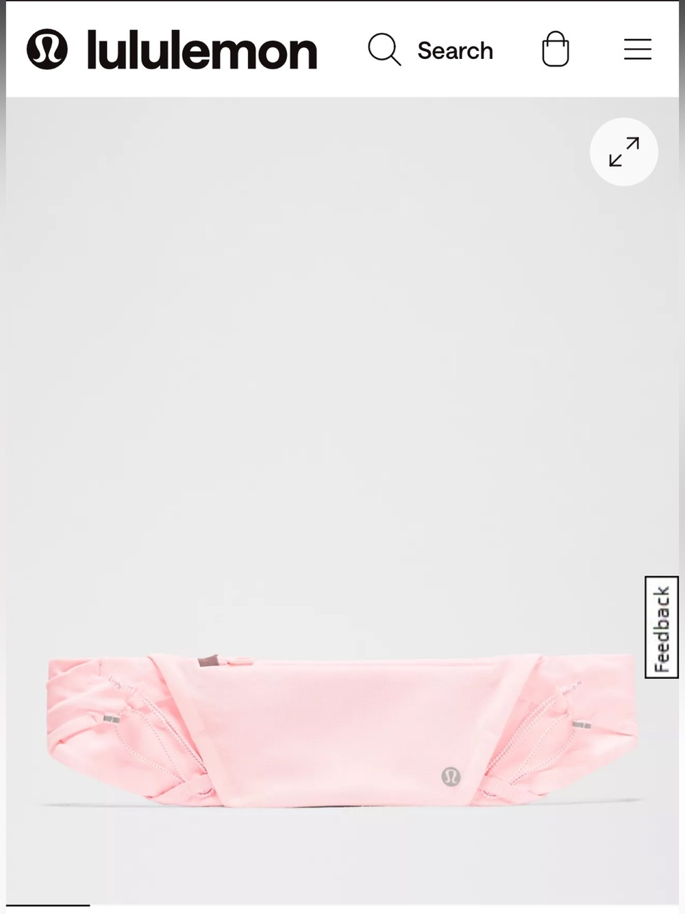 lululemon Fast and Free Running Belt Pink Crossbody Bag